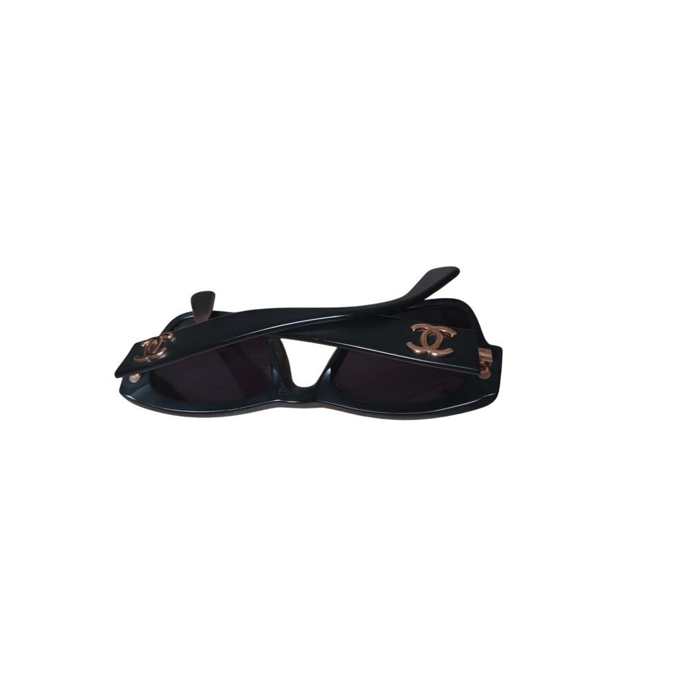 Chanel Sunglasses 02462 90405 Black CC Logo Italy w Box Authentic Designer - Picture 7 of 16